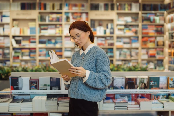 ADHD girl in library